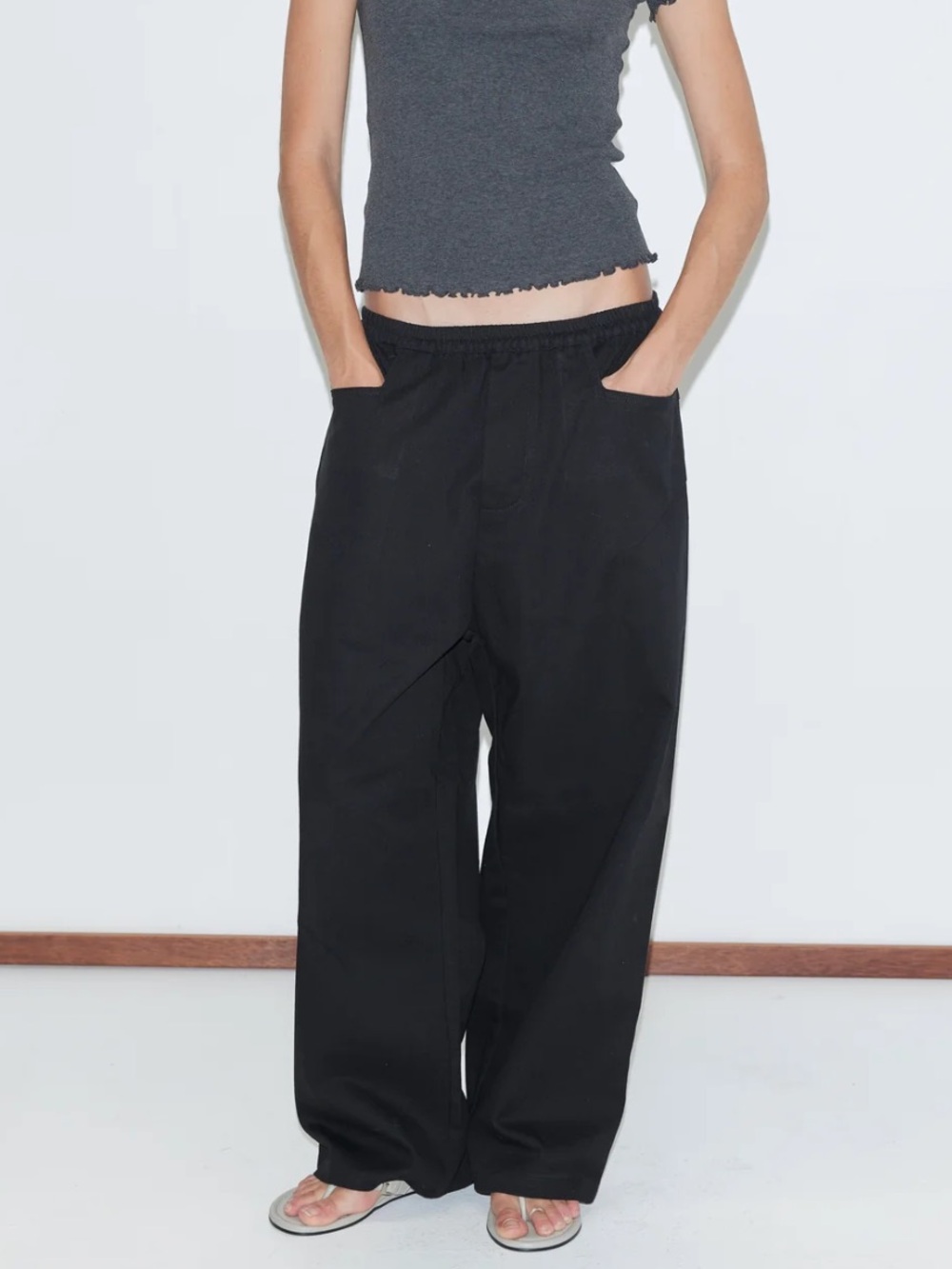 Deiji Studios Square Pocket Pant in Black